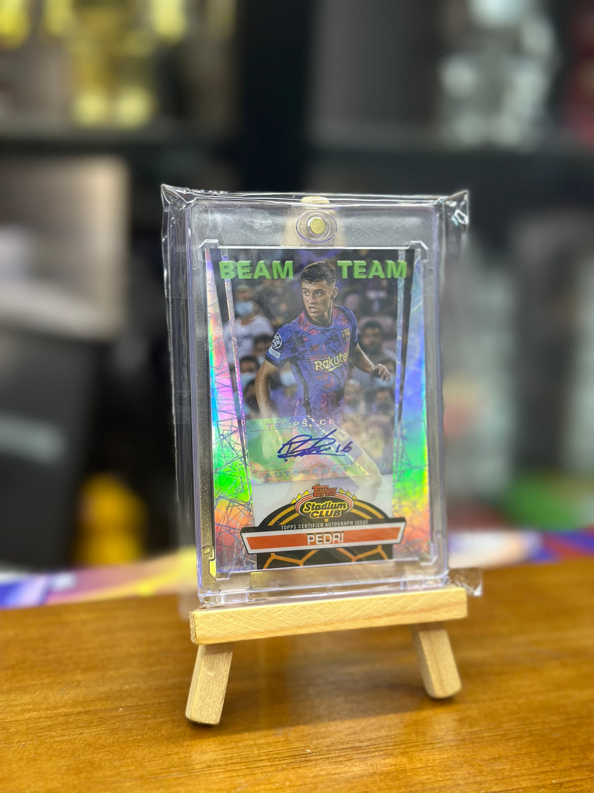 Topps Stadium Club BEAM TEAM Autograph PEDRI M· FC BARCELONA 2021/22 UEFA 113/199