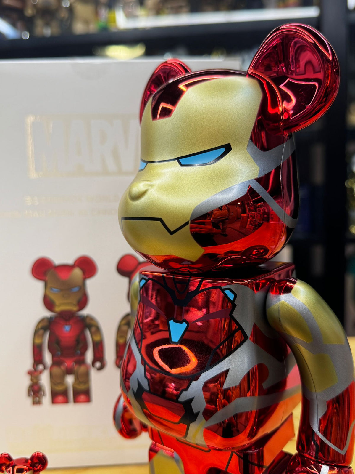 100% & 400% BE@RBRICK IRON MAN MARK85 CHROME Ver.