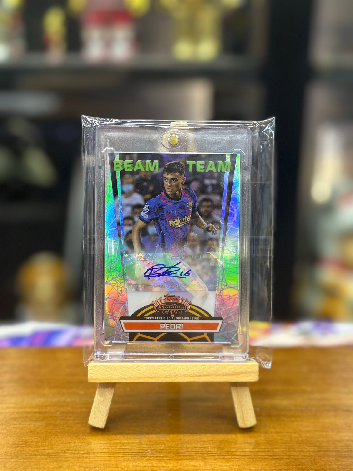 Topps Stadium Club BEAM TEAM Autograph PEDRI M· FC BARCELONA 2021/22 UEFA 113/199