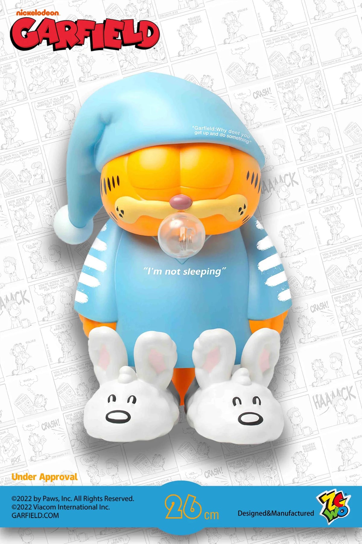 Garfield - "I am not Sleeping" 26cm 夢游版加菲猫(蓝色版)