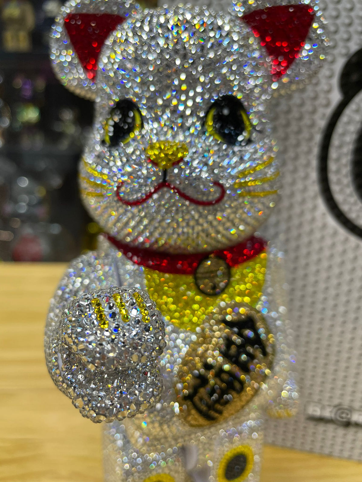 400% CRYSTAL DECORATE BE@RBRICK 招き猫 金運