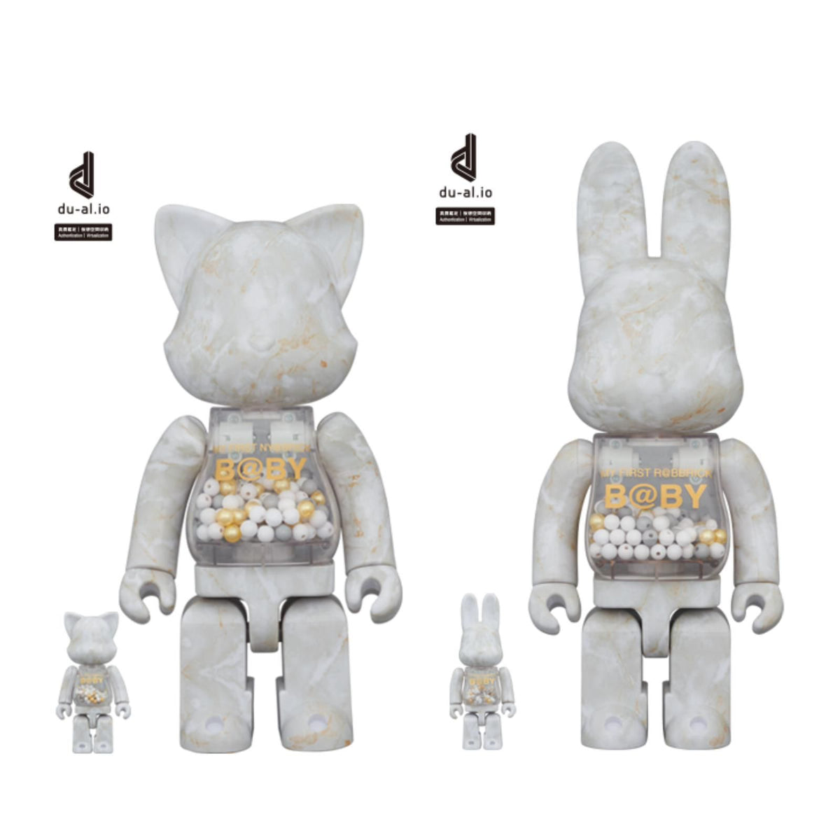 Set of 2 pcs 100% & 400% MY FIRST NY@BRICK & R@BBRICK B@BY MARBLE Ver.