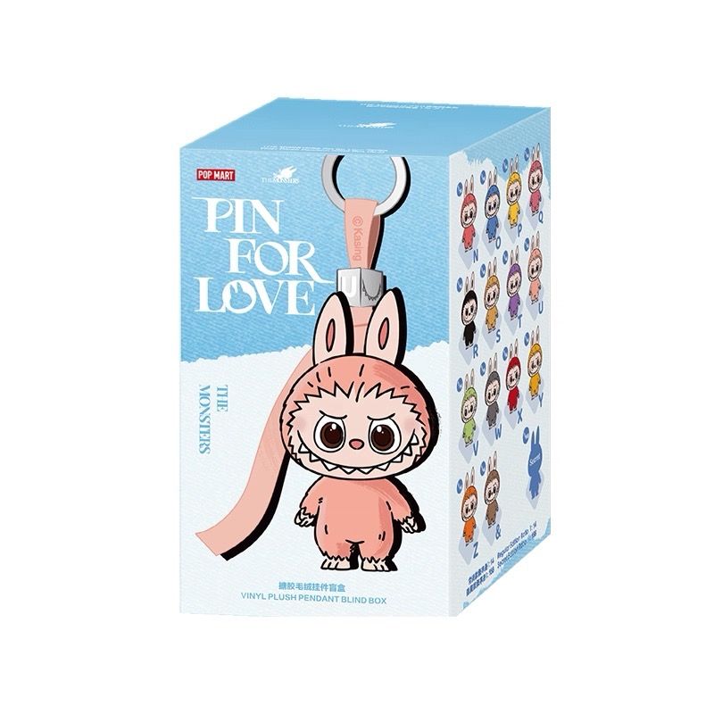 POP MART THE MONSTERS PIN FOR LOVE LABUBU MINI 4.0 心底密碼系列-搪膠毛絨挂件盲盒 (A-M)&(N-Z)