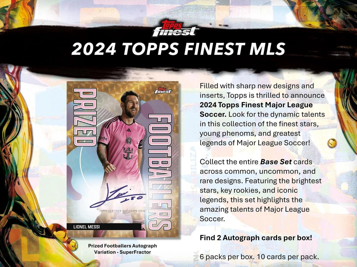 2024 TOPPS FINEST MLS SOCCER HOBBY BOX