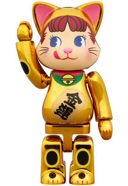 100％ & 400％ NY@BRICK 招き猫 ペコちゃん 金メッキ
