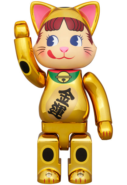 100％ & 400％ NY@BRICK 招き猫 ペコちゃん 金メッキ