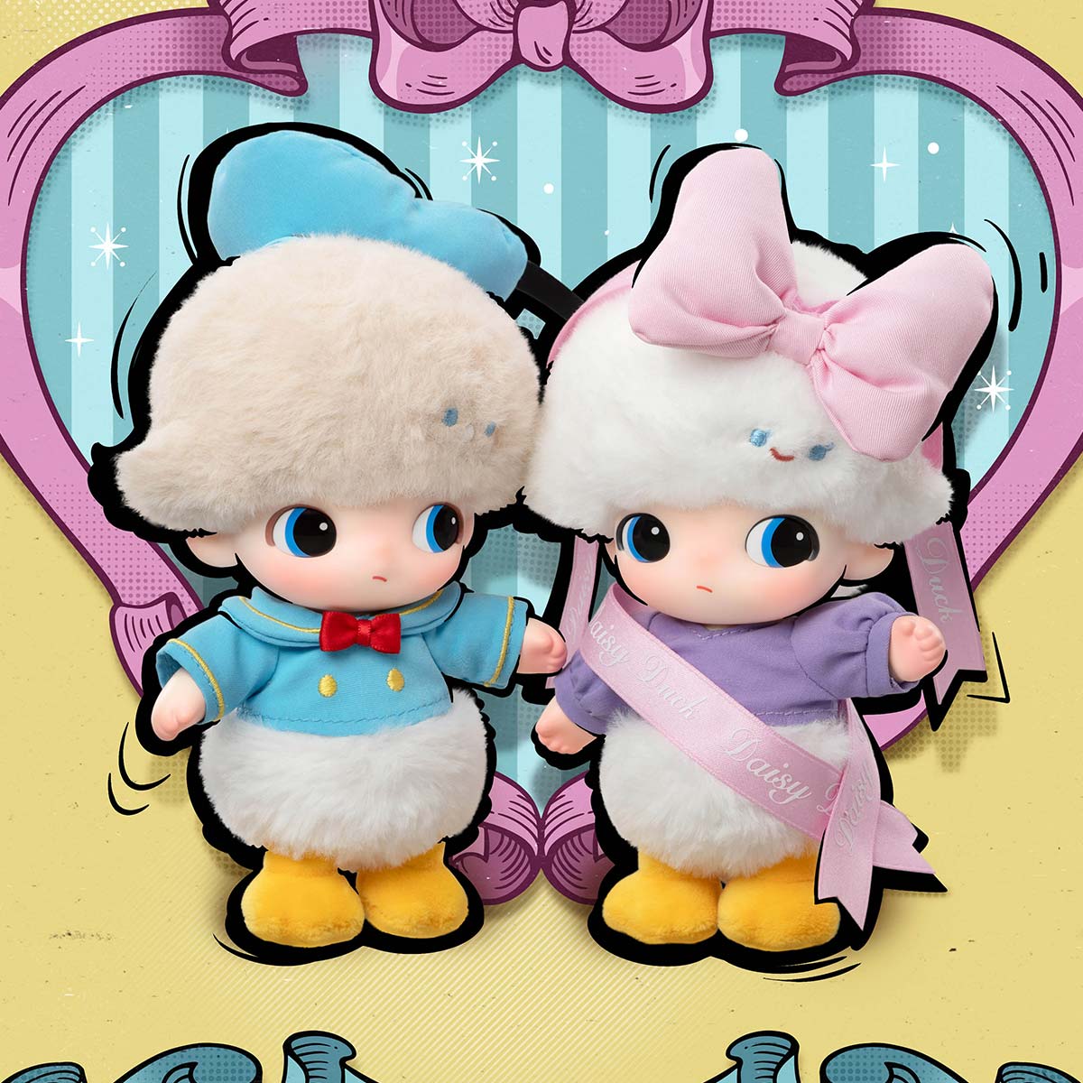 POP MART DIMOO WORLD × 迪士尼系列-搪膠毛絨鑰匙圈盲盒 DISNEY Series-Vinyl Plush Keychain Blind Box