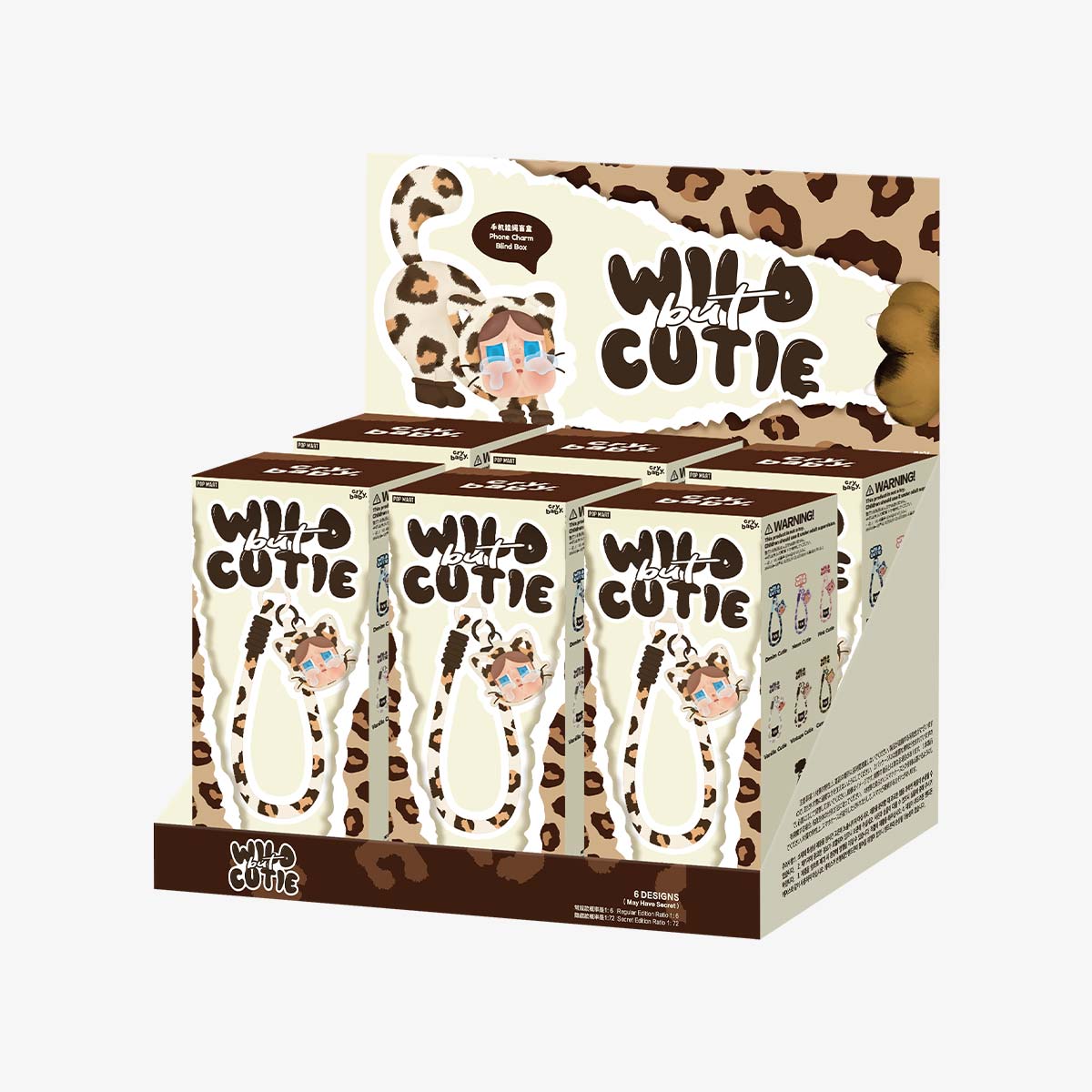 POP MART CRYBABY豹豹貓貓系列-手機挂繩盲盒 Wild but Cutie Series-Phone Charm Blind Box