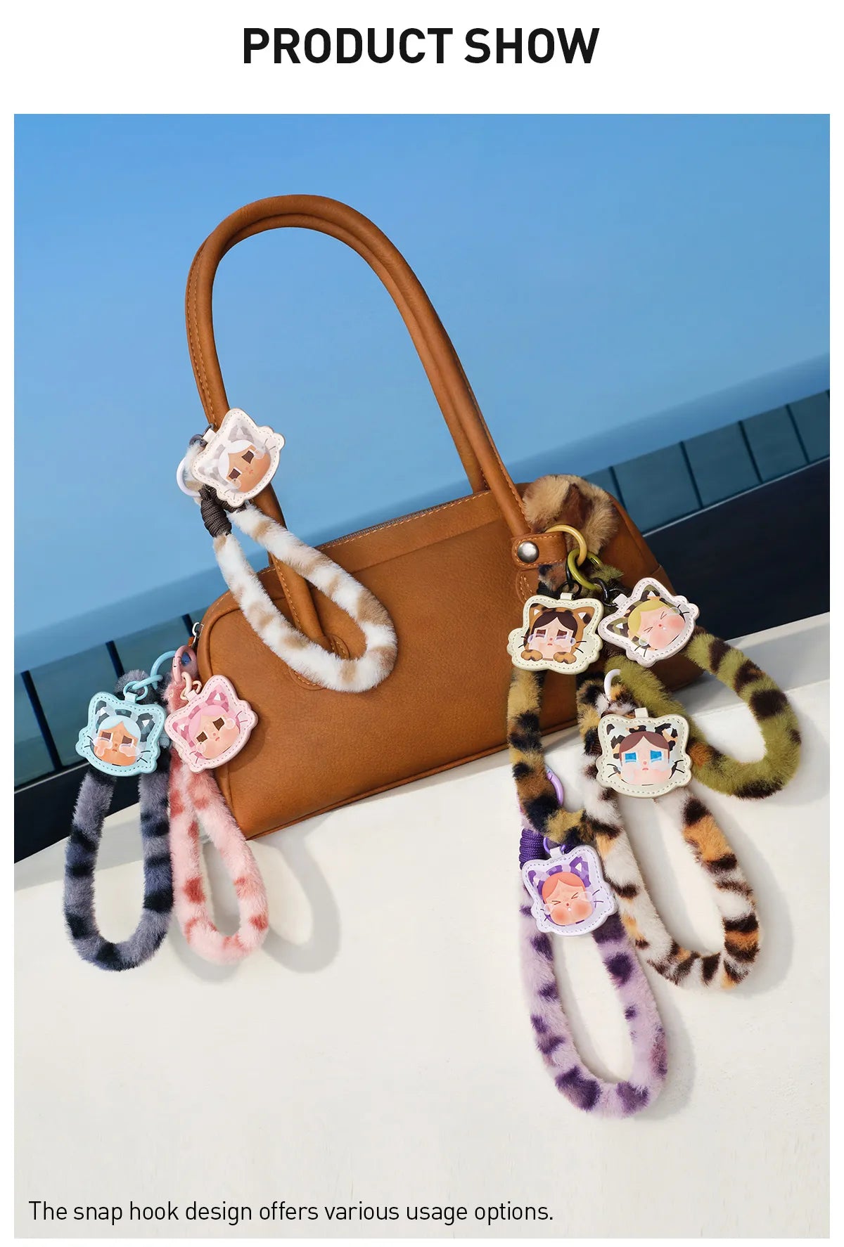 POP MART CRYBABY豹豹貓貓系列-手機挂繩盲盒 Wild but Cutie Series-Phone Charm Blind Box