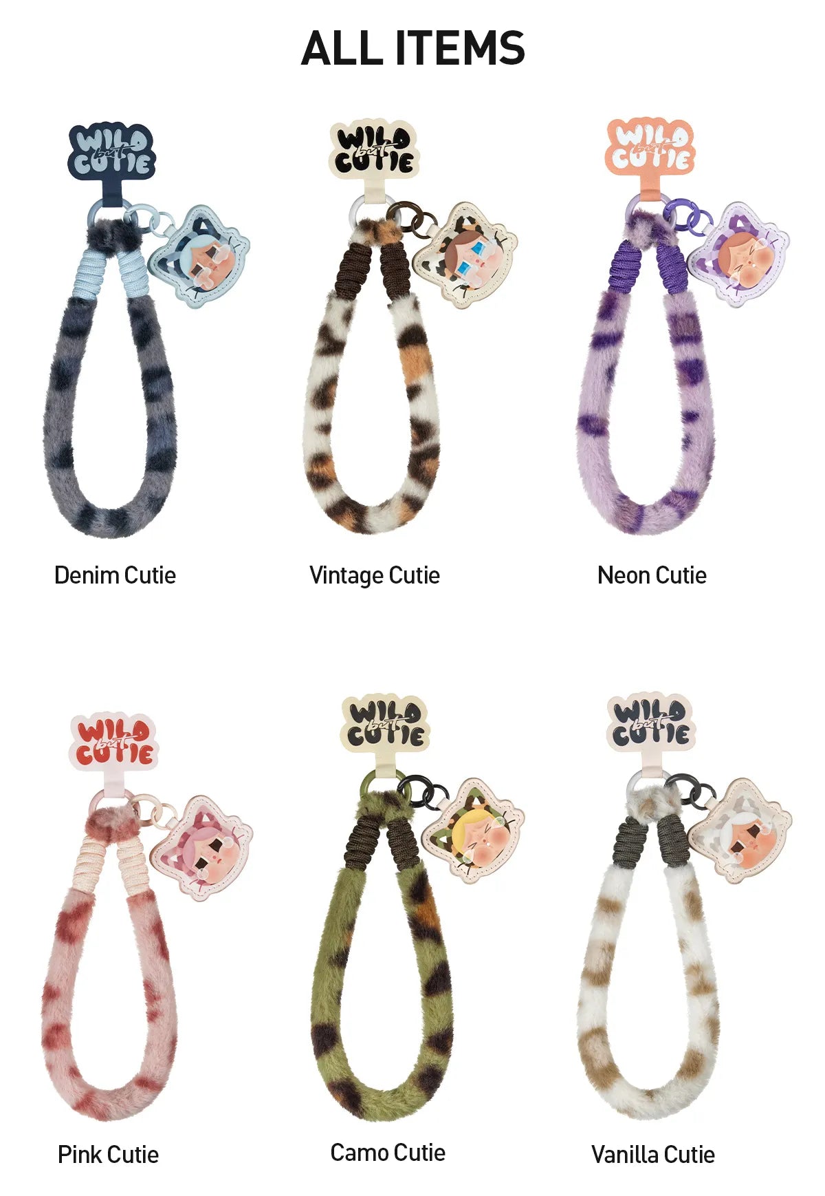 POP MART CRYBABY豹豹貓貓系列-手機挂繩盲盒 Wild but Cutie Series-Phone Charm Blind Box