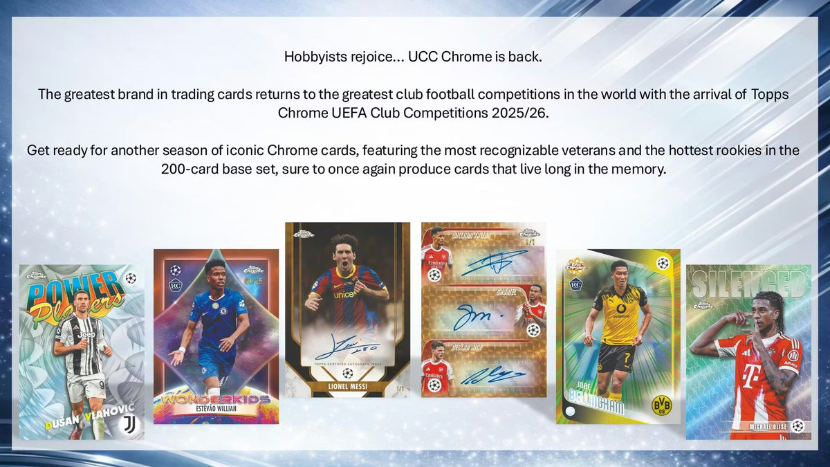 2025-26 Topps Chrome® UEFA Club Competitions UCC Delight Box