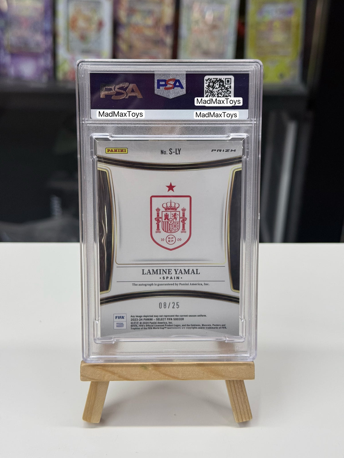 PSA AUTO 10 2023-24 PANINI SELECT FIFA SIGNATURES #SLY LAMINE YAMAL SIGNATURE-TIE-DYE RC (XX/25)