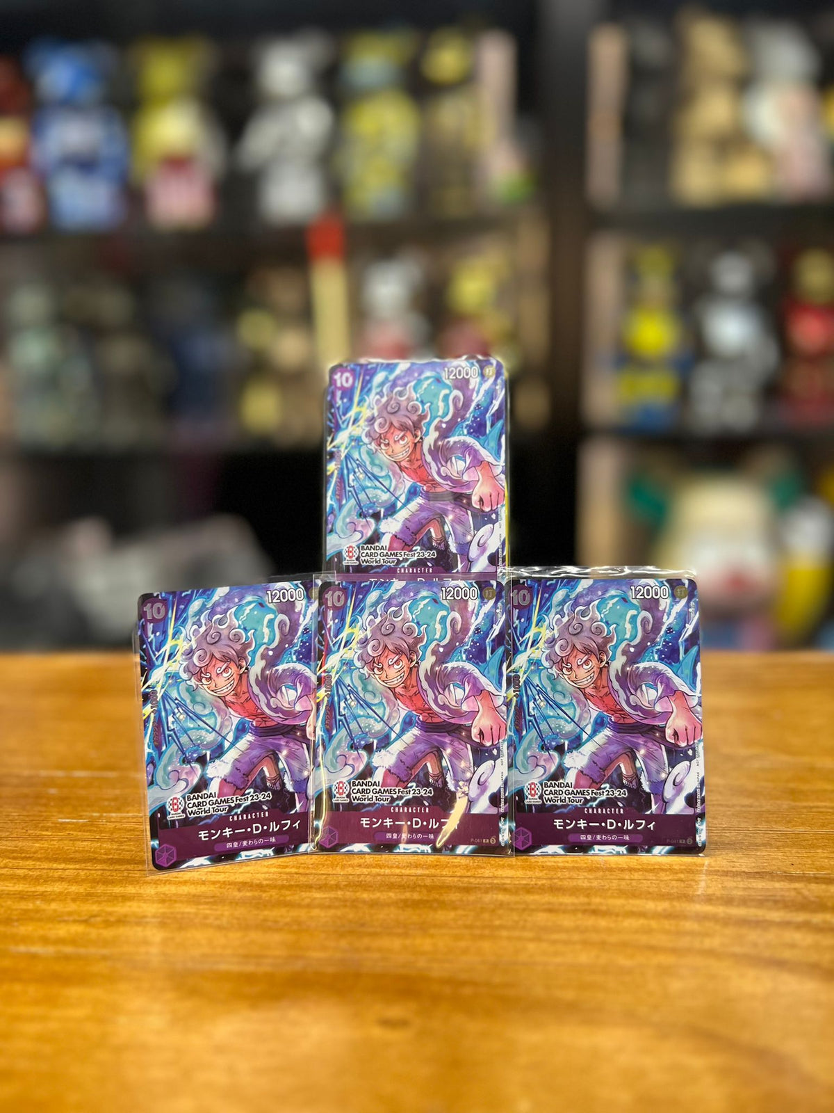 One Piece Card P-041  モンキー・D・ルフィ(パラレル)(BANDAI CARD GAMES Fest 23-24 World Tour来場記念)