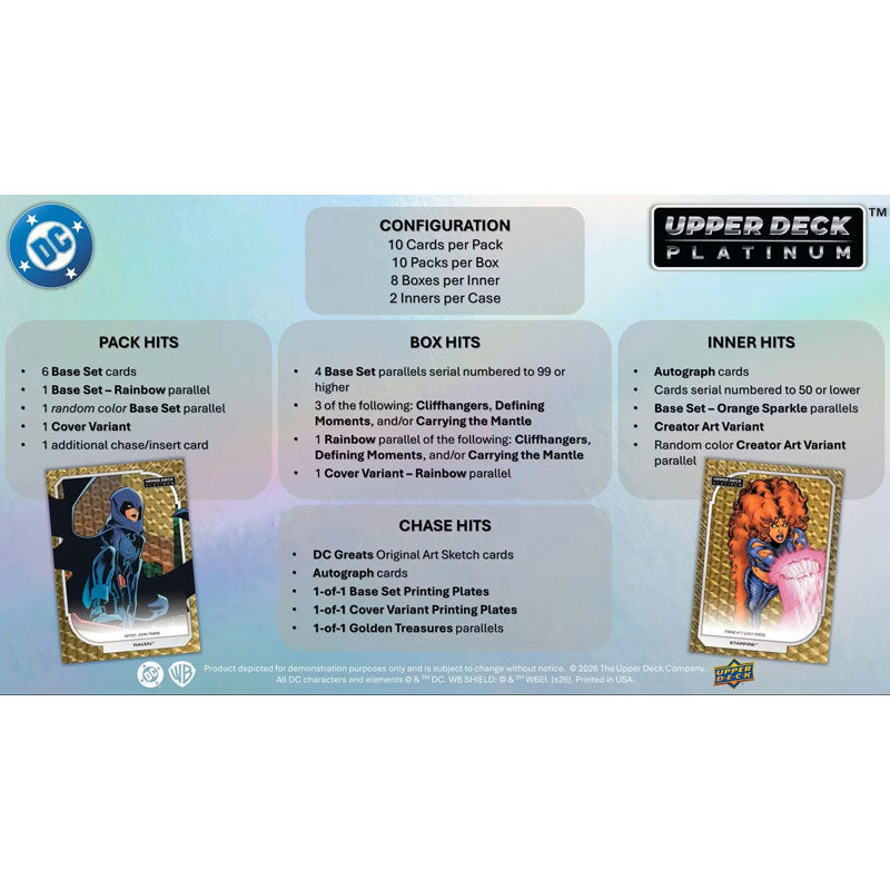 Upper Deck Platinum DC Trading Cards Hobby Box