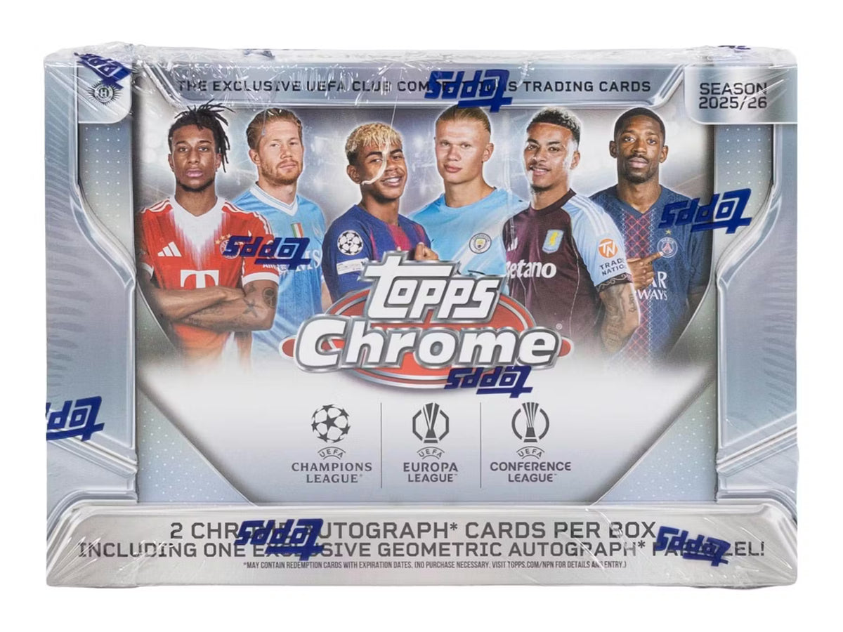 2025-26 Topps Chrome® UEFA Club Competitions UCC Delight Box