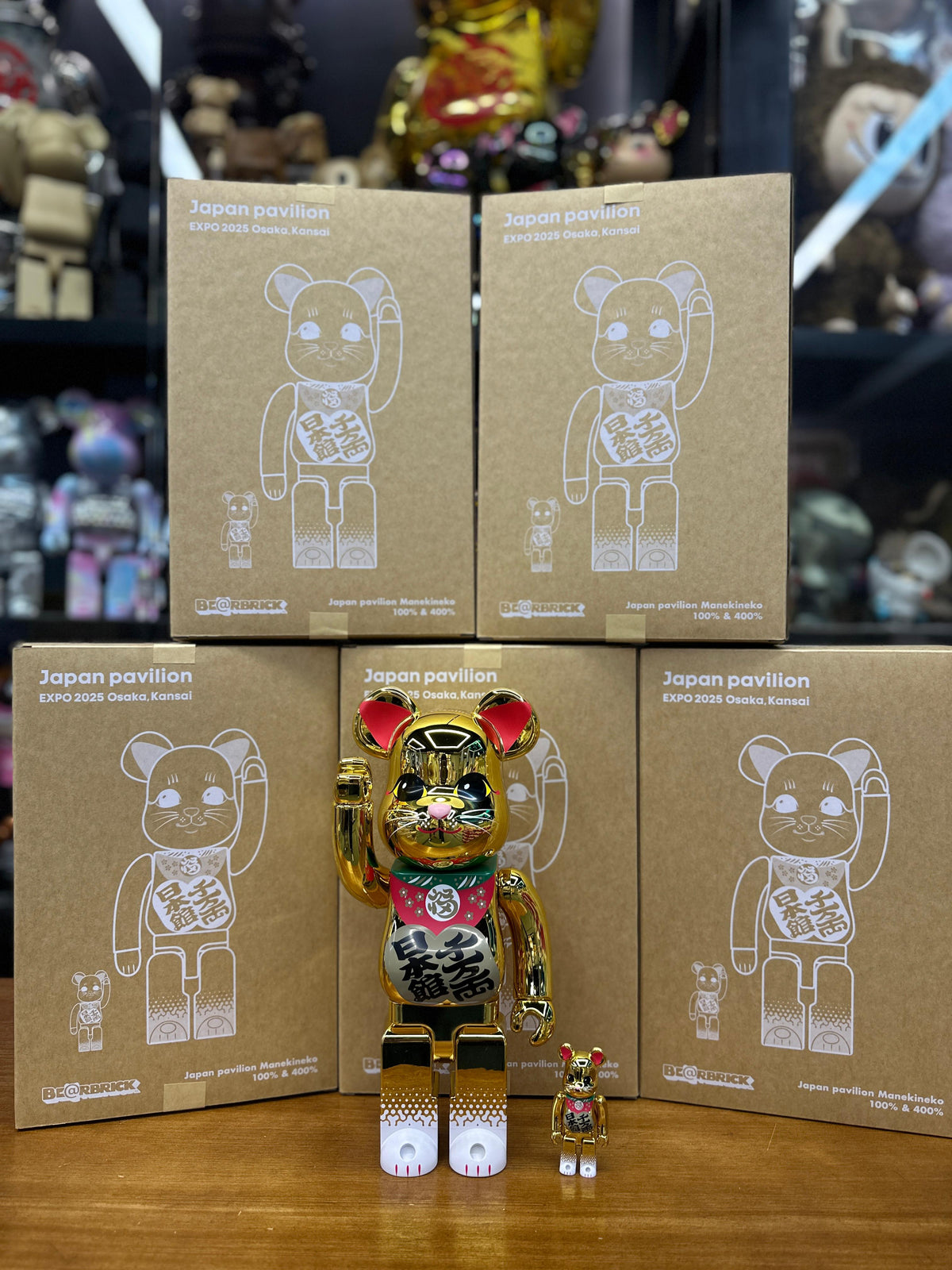 100％ & 400％ BE@RBRICK 世博會招財貓 日本館 招き猫