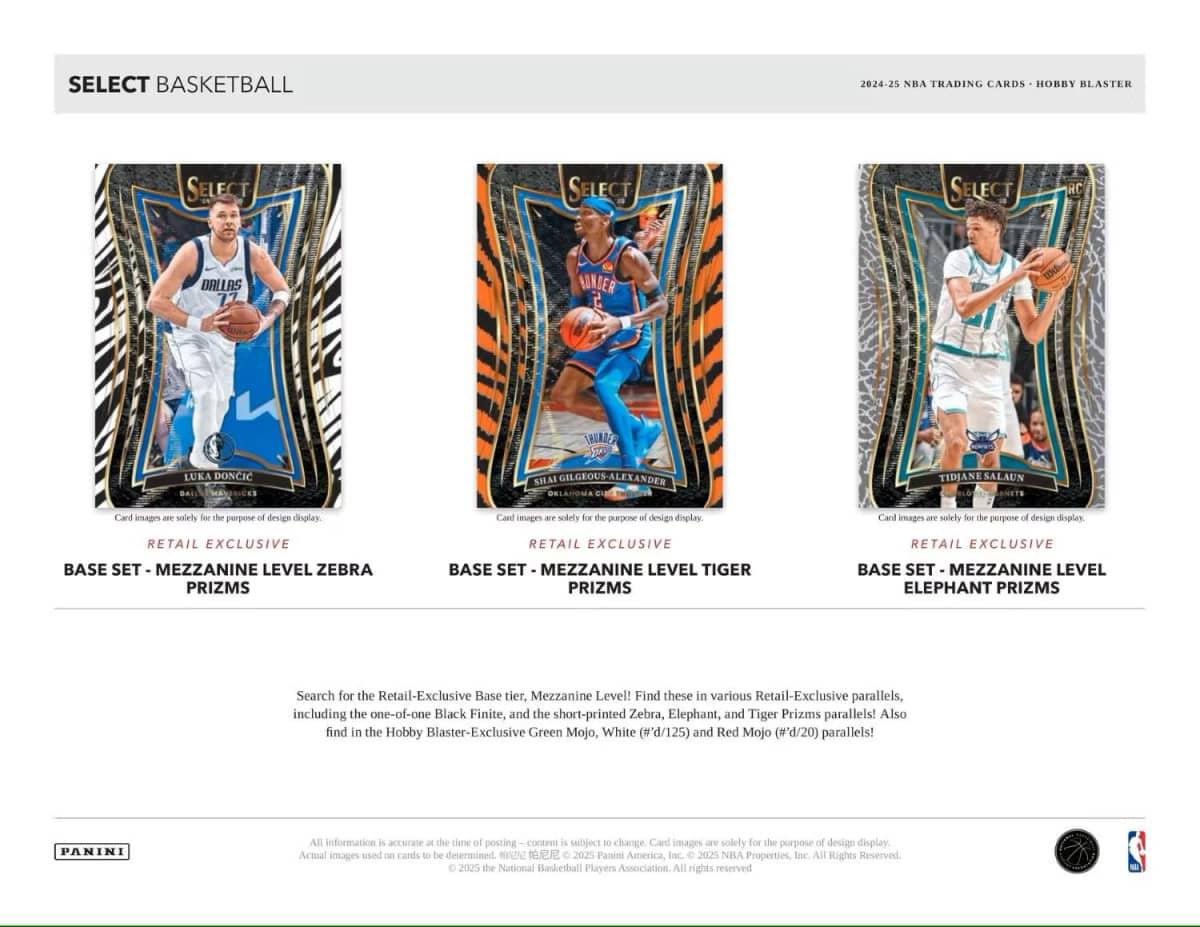 2024/25 Panini Select Basketball NBA BLASTER Box