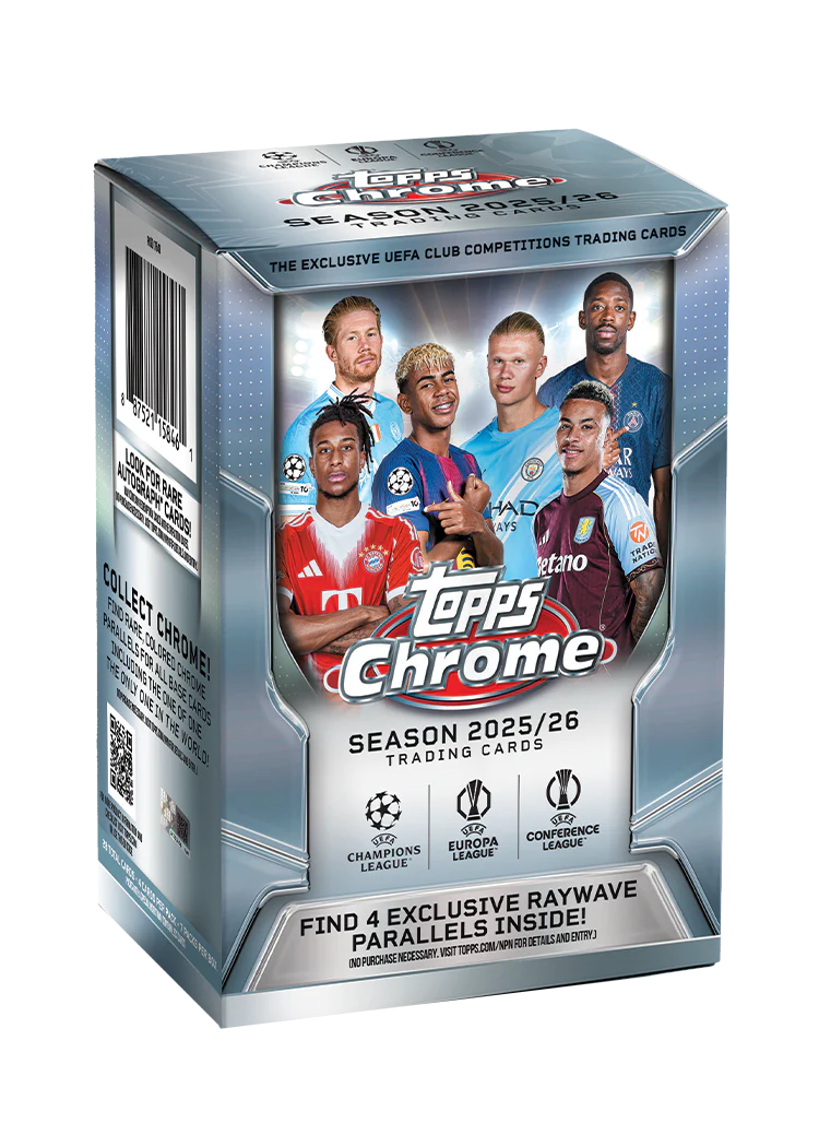 2025-26 Topps Chrome® UEFA Club Competitions Blaster Value Box