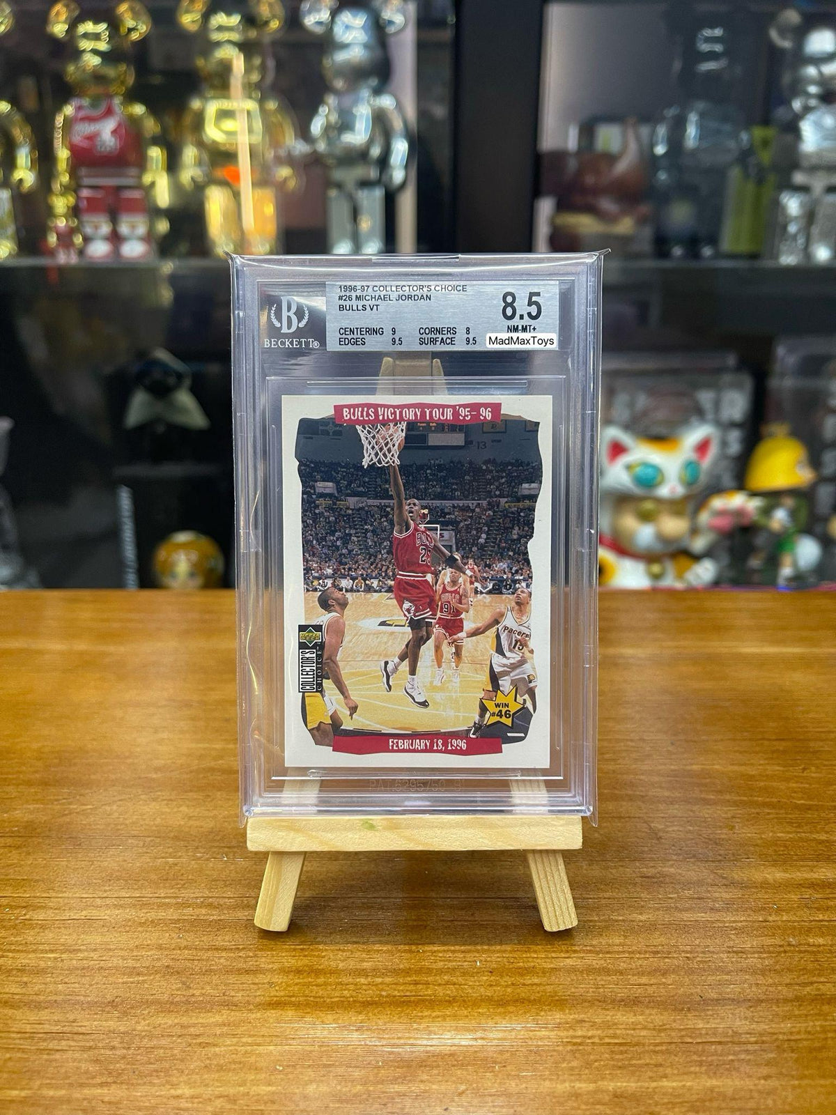 BGS 8.5 1996 Michael Jordan Bulls Victory Tour 95-96 Upper Deck Collectors Choice #26