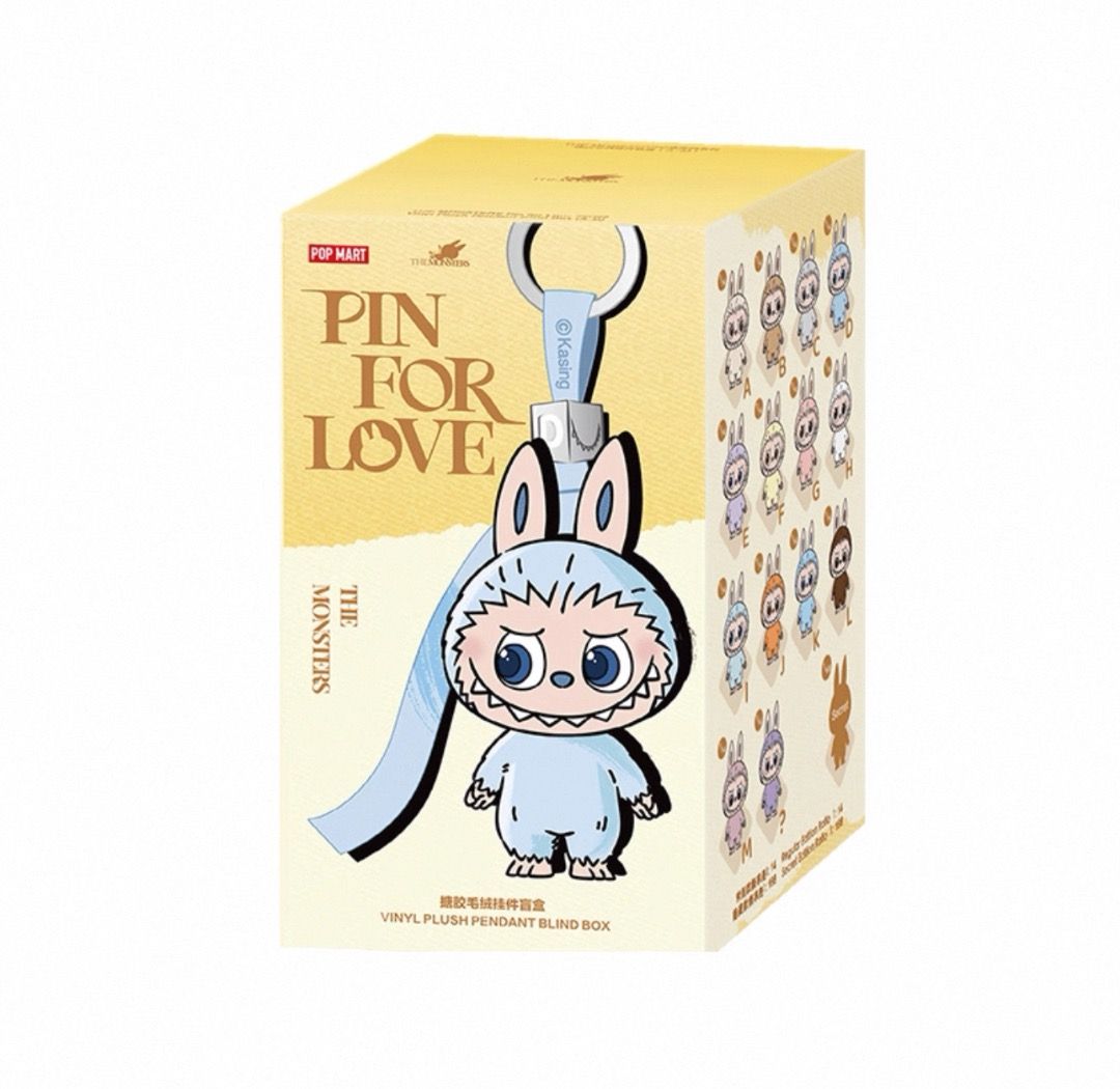 POP MART THE MONSTERS PIN FOR LOVE LABUBU MINI 4.0 心底密碼系列-搪膠毛絨挂件盲盒 (A-M)&(N-Z)